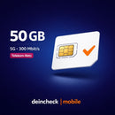 Deincheck Mobile 50 GB – 5G 300 Mbit/s Telekom-Netz