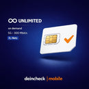 Deincheck Mobile Unlimited on demand – 5G o2-Netz